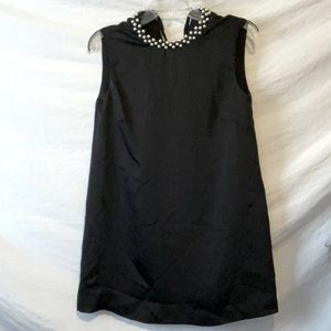 French Connection Satin Tunic with Pearl Neckline